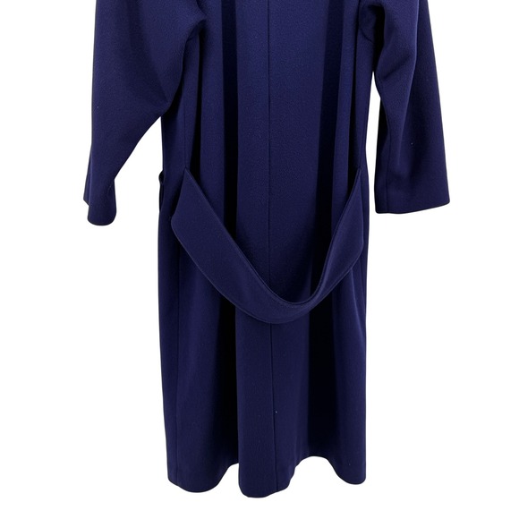 Vintage Braefair Purple Wool Coat Size 11/12 Long Double Breasted Paisley USA - Picture 8 of 14